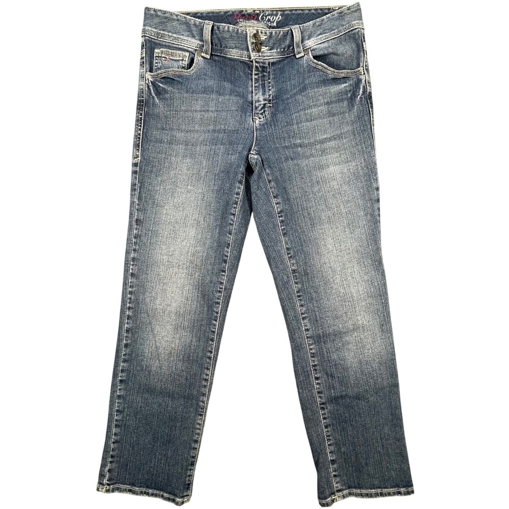 Tommy Hilfiger Blue Spirit Crop Straight Leg Jeans Womens 6